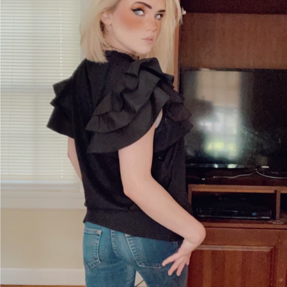 SHEIN Ruffle Dress Shirt - Picture 2 of 3